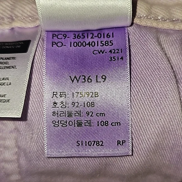 Levi’s 501 Baggy Lilac Purple Jean Shorts 36x9 Jorts Loose Skater Button Fly - Picture 7 of 16